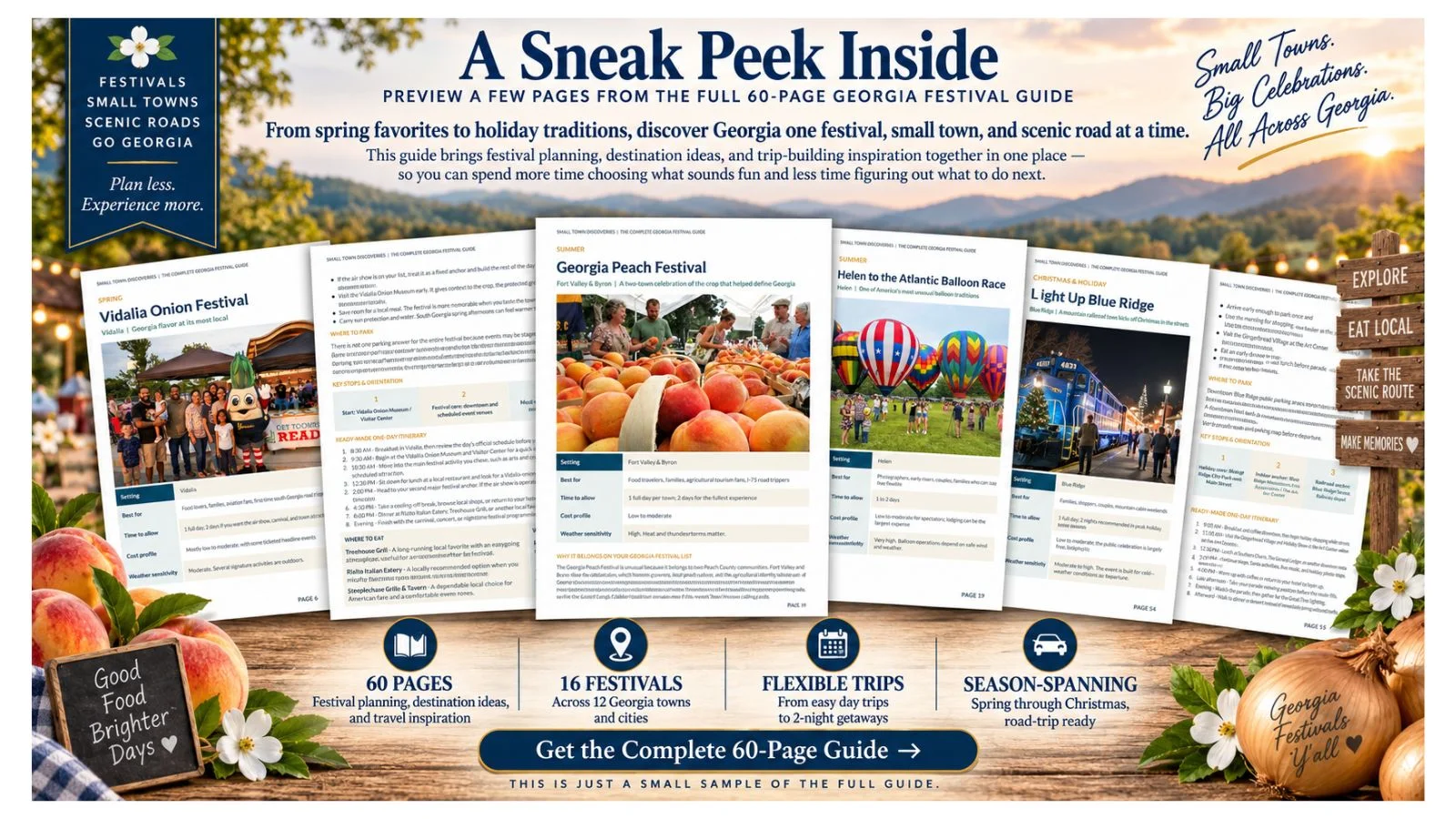 Preview of interior pages from The Complete Georgia Festival Guide